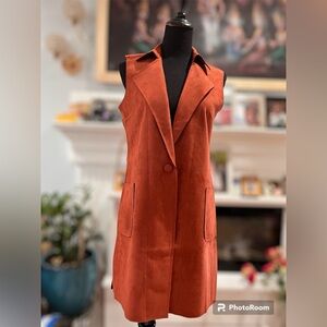 Solitaire sued vest by Anthropologie